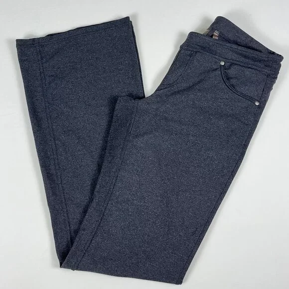 Athleta Bettona Classic Bootcut Yoga Pants Charcoal Gray Stretch Medium Tall MT - Picture 1 of 10